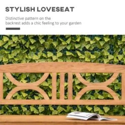 Outsunny 2-Seater Wooden Garden Bench - Natural - 84B-738ND -OUTSUNNY Sales Shop o u outsunny 84b 738nd 2