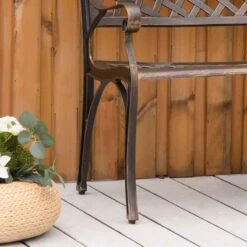 Outsunny 2-Seater Aluminium Garden Bench - Bronze - 84B-744 -OUTSUNNY Sales Shop o u outsunny 84b 744 7