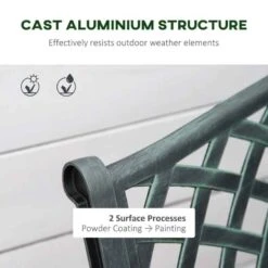 Outsunny 2-Seater Aluminium Garden Bench - Verdigris-84B-744GN -OUTSUNNY Sales Shop o u outsunny 84b 744gn 3