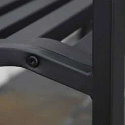 Outsunny 2-Seater Steel Garden Bench - Black - 84B-754 -OUTSUNNY Sales Shop o u outsunny 84b 754 6