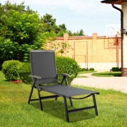 Outsunny Reclining Sun Lounger - Grey - 84B-792CG 19 Outsunny Reclining Sun Lounger - Grey - 84B-792CG -OUTSUNNY Sales Shop o u outsunny 84b 792cg lifestyle