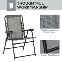 Outsunny 2 Piece Garden Chair Set - Grey - 84B-811GY -OUTSUNNY Sales Shop o u outsunny 84b 811gy 4