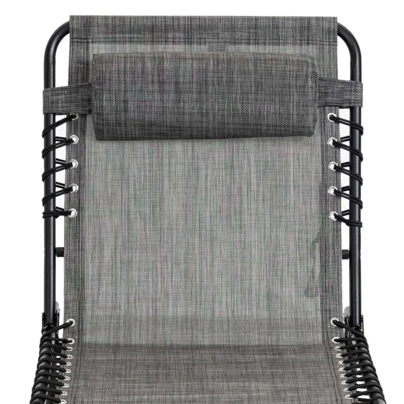 Outsunny Reclining Sun Lounger With Pillow - Grey - 84B-812V70 8 Outsunny Reclining Sun Lounger With Pillow - Grey - 84B-812V70 - Image 8