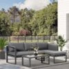 Outsunny 3 Piece L-shape Garden Furniture Set - Grey - 84B-816 -OUTSUNNY Sales Shop o u outsunny 84b 816