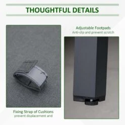 Outsunny 5 Piece L-shaped Garden Furniture Set - Grey - 84B-817V70CG 15 Outsunny 5 Piece L-shaped Garden Furniture Set - Grey - 84B-817V70CG -OUTSUNNY Sales Shop o u outsunny 84b 817v70cg 5