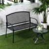 Outsunny 2-Seater Metal Garden Bench - Lawn Grey - 84B-825 -OUTSUNNY Sales Shop o u outsunny 84b 825