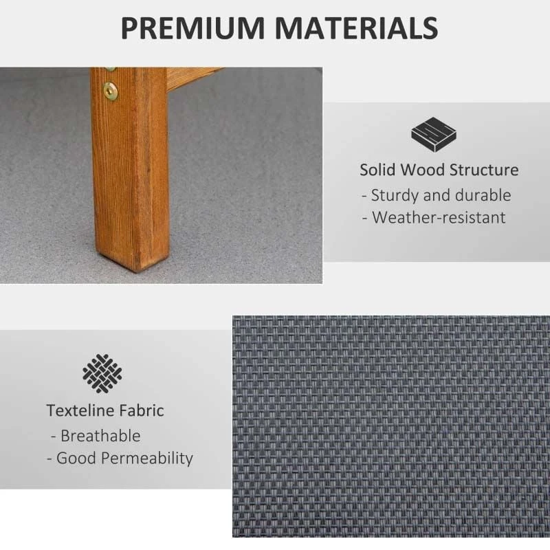 Outsunny Reclining Sun Lounger With Pillow - Black - 84B-912V70BK 5 Outsunny Reclining Sun Lounger With Pillow - Black - 84B-912V70BK - Image 5