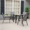 Outsunny Set Of 4 Stackable Garden Dining Chair Set - Dark Grey - 84B-925CG 21 Outsunny Set Of 4 Stackable Garden Dining Chair Set - Dark Grey - 84B-925CG -OUTSUNNY Sales Shop o u outsunny 84b 925cg