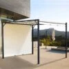 Outsunny 3 X 3m Outdoor Metal Retractable Pergola Gazebo Canopy - Cream White & Black - 84C-063CW -OUTSUNNY Sales Shop o u outsunny 84c 063cw