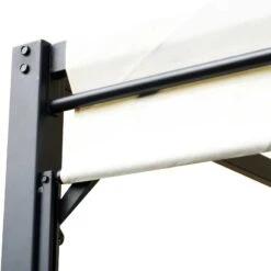 Outsunny 3 X 3m Outdoor Metal Retractable Pergola Gazebo Canopy - Cream White & Black - 84C-063CW 18 Outsunny 3 X 3m Outdoor Metal Retractable Pergola Gazebo Canopy - Cream White & Black - 84C-063CW -OUTSUNNY Sales Shop o u outsunny 84c 063cw frame