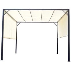 Outsunny 3 X 3m Outdoor Metal Retractable Pergola Gazebo Canopy - Cream White & Black - 84C-063CW 17 Outsunny 3 X 3m Outdoor Metal Retractable Pergola Gazebo Canopy - Cream White & Black - 84C-063CW -OUTSUNNY Sales Shop o u outsunny 84c 063cw full2