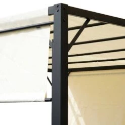 Outsunny 3 X 3m Outdoor Metal Retractable Pergola Gazebo Canopy - Cream White & Black - 84C-063CW 16 Outsunny 3 X 3m Outdoor Metal Retractable Pergola Gazebo Canopy - Cream White & Black - 84C-063CW -OUTSUNNY Sales Shop o u outsunny 84c 063cw material