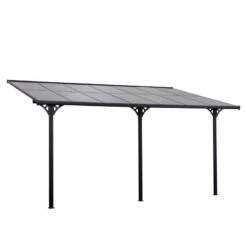 Outsunny 4.35 X 3m Outdoor Patio Gazebo Pergola With Aluminum Post & PC Roof - Grey - 84C-182 19 Outsunny 4.35 X 3m Outdoor Patio Gazebo Pergola With Aluminum Post & PC Roof - Grey - 84C-182 -OUTSUNNY Sales Shop o u outsunny 84c 182 full2