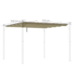 Outsunny 3 X 3m Retractable Pergola Gazebo Replacement Canopy Cover - Tan - 84C-372V00TN -OUTSUNNY Sales Shop o u outsunny 84c 372v00tn cover