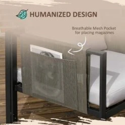 Outsunny 4-Seater Metal Garden Furniture Set - Black/Grey - 84G-048V70LG -OUTSUNNY Sales Shop o u outsunny 84g 048v70lg 2