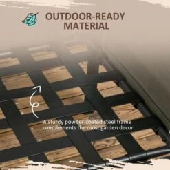 Outsunny 4-Seater Metal Garden Furniture Set - Black/Grey - 84G-048V70LG -OUTSUNNY Sales Shop o u outsunny 84g 048v70lg 5