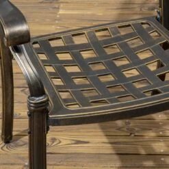 Outsunny 6-Seater Patio Aluminum Dining Table & Cushion Chair Set - Bronze - 84G-050V70BN -OUTSUNNY Sales Shop o u outsunny 84g 050v70bn material2