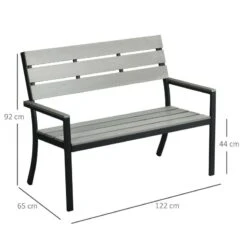 Outsunny 2 Seater Steel Frame Garden Bench - Grey - 84G-054V00GY 19 Outsunny 2 Seater Steel Frame Garden Bench - Grey - 84G-054V00GY -OUTSUNNY Sales Shop o u outsunny 84g 054v00gy 10