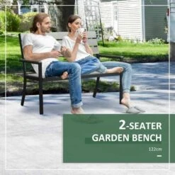 Outsunny 2 Seater Steel Frame Garden Bench - Grey - 84G-054V00GY 12 Outsunny 2 Seater Steel Frame Garden Bench - Grey - 84G-054V00GY -OUTSUNNY Sales Shop o u outsunny 84g 054v00gy 3