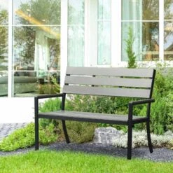 Outsunny 2 Seater Steel Frame Garden Bench - Grey - 84G-054V00GY 16 Outsunny 2 Seater Steel Frame Garden Bench - Grey - 84G-054V00GY -OUTSUNNY Sales Shop o u outsunny 84g 054v00gy 7
