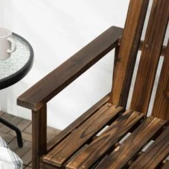 Outsunny 2-seater Wooden Garden Bench - Carbonised - 84G-106V00DW -OUTSUNNY Sales Shop o u outsunny 84g 106v00dw 7