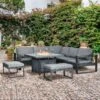 Outsunny 6 Piece Garden Furniture Set With Fire Pit Table - Grey - 84G-116V70GY -OUTSUNNY Sales Shop o u outsunny 84g 116v70gy