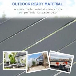 Outsunny 6 Piece Garden Furniture Set With Fire Pit Table - Grey - 84G-116V70GY -OUTSUNNY Sales Shop o u outsunny 84g 116v70gy 5