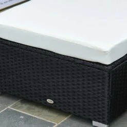 Outsunny 5 Piece Rattan Garden Furniture Set - Cream White/Black - 860-017BK -OUTSUNNY Sales Shop o u outsunny 860 017bk 8