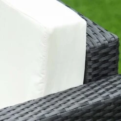 Outsunny 4-Seater Rattan Garden Furniture Set - Black - 860-024 -OUTSUNNY Sales Shop o u outsunny 860 024 7