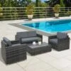 Outsunny 4-Seater Rattan Garden Furniture Set - Grey - 860-024GY -OUTSUNNY Sales Shop o u outsunny 860 024gy