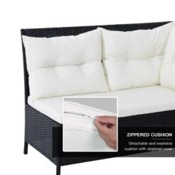 Outsunny 8-Seater Rattan Garden Furniture Set - Black - 860-025 -OUTSUNNY Sales Shop o u outsunny 860 025 2