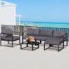Outsunny 4-Seater Metal Garden Furniture Set - Grey - 860-052 20 Outsunny 4-Seater Metal Garden Furniture Set - Grey - 860-052 -OUTSUNNY Sales Shop o u outsunny 860 052