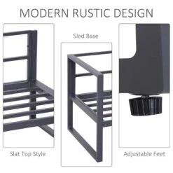 Outsunny 4-Seater Metal Garden Furniture Set - Grey - 860-052 14 Outsunny 4-Seater Metal Garden Furniture Set - Grey - 860-052 -OUTSUNNY Sales Shop o u outsunny 860 052 5