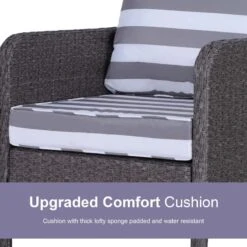 Outsunny 2-Seater Rattan Garden Furniture Set - Grey - 860-066V01CG 13 Outsunny 2-Seater Rattan Garden Furniture Set - Grey - 860-066V01CG -OUTSUNNY Sales Shop o u outsunny 860 066v01cg 3