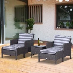 Outsunny 2-Seater Rattan Garden Furniture Set - Grey - 860-066V01CG 17 Outsunny 2-Seater Rattan Garden Furniture Set - Grey - 860-066V01CG -OUTSUNNY Sales Shop o u outsunny 860 066v01cg lifestyle
