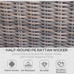 Outsunny 2-Seater Rattan Garden Furniture Set - Brown - 860-088 13 Outsunny 2-Seater Rattan Garden Furniture Set - Brown - 860-088 -OUTSUNNY Sales Shop o u outsunny 860 088 2