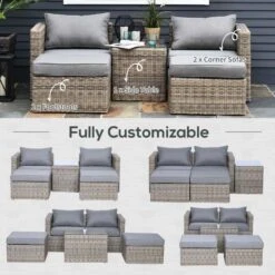 Outsunny 2-Seater Rattan Garden Furniture Set - Brown - 860-088 17 Outsunny 2-Seater Rattan Garden Furniture Set - Brown - 860-088 -OUTSUNNY Sales Shop o u outsunny 860 088 6