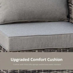 Outsunny 2-Seater Rattan Garden Furniture Set - Grey - 860-088GY -OUTSUNNY Sales Shop o u outsunny 860 088gy 4