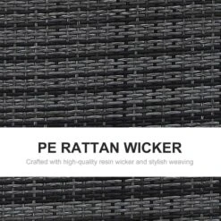 Outsunny Rattan 3 Seater Garden Sofa - Grey - 860-095 -OUTSUNNY Sales Shop o u outsunny 860 095 4