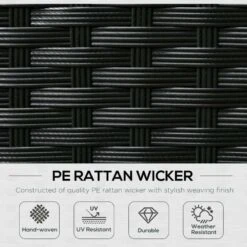 Outsunny 8 Piece Rattan Garden Furniture Set - Black - 860-096V00BK 13 Outsunny 8 Piece Rattan Garden Furniture Set - Black - 860-096V00BK -OUTSUNNY Sales Shop o u outsunny 860 096v00bk 2