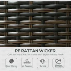 Outsunny 8 Piece Rattan Garden Furniture Set - Brown - 860-096V00MB -OUTSUNNY Sales Shop o u outsunny 860 096v00mb 2