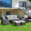 Outsunny 7-Seater Rattan Garden Furniture Set With Recliners - Grey - 860-105V70 -OUTSUNNY Sales Shop o u outsunny 860 105v70