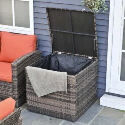 Outsunny 7-Seater Rattan Garden Furniture Set - Brown/Orange - 860-120V70 -OUTSUNNY Sales Shop o u outsunny 860 120v70 6