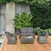 Outsunny 4-Seater Rattan Garden Furniture Set - Grey - 860-124 20 Outsunny 4-Seater Rattan Garden Furniture Set - Grey - 860-124 -OUTSUNNY Sales Shop o u outsunny 860 124