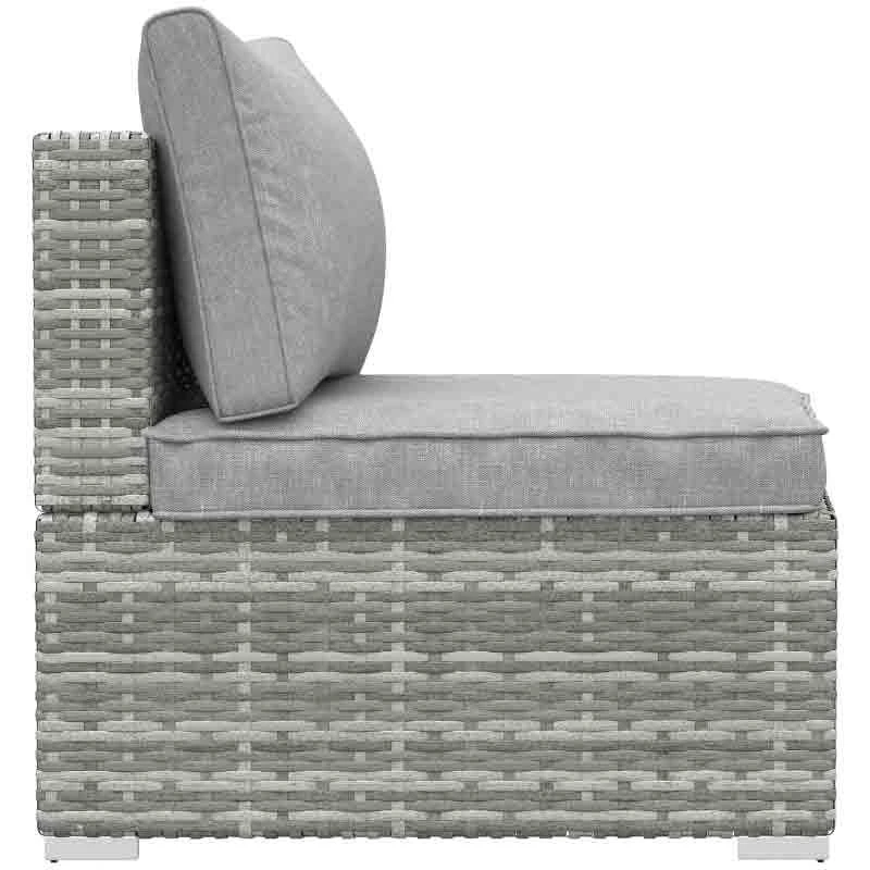 Outsunny Rattan Single Middle Sofa Chair - Light Grey - 860-130 4 Outsunny Rattan Single Middle Sofa Chair - Light Grey - 860-130 - Image 4
