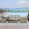 Outsunny 5-Seater Rattan Garden Furniture Set - Brown/Grey - 860-178V70 -OUTSUNNY Sales Shop o u outsunny 860 178v70