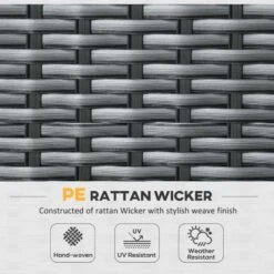 Outsunny 7-Seater Rattan Garden Furniture Set - Grey - 860-251V70GY 15 Outsunny 7-Seater Rattan Garden Furniture Set - Grey - 860-251V70GY -OUTSUNNY Sales Shop o u outsunny 860 251v70gy 4