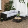 Outsunny 3-Seater Rattan Garden Furniture Set - Brown/Grey - 860-278V70BN 15 Outsunny 3-Seater Rattan Garden Furniture Set - Brown/Grey - 860-278V70BN -OUTSUNNY Sales Shop o u outsunny 860 278v70bn