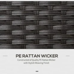 Outsunny 3-Seater Rattan Garden Furniture Set - Brown/Grey - 860-278V70BN -OUTSUNNY Sales Shop o u outsunny 860 278v70bn 2