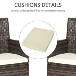 Outsunny Set Of 2 Rattan Armchairs - Mixed Brown - 861-004BN -OUTSUNNY Sales Shop o u outsunny 861 004bn cushion